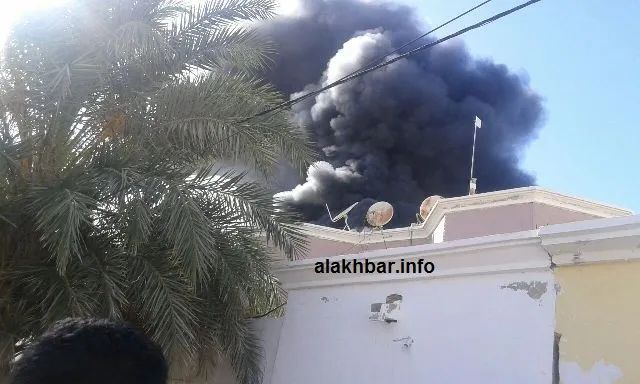 حريق في قناة المرابطون الفضائية بنواكشوط(صور)