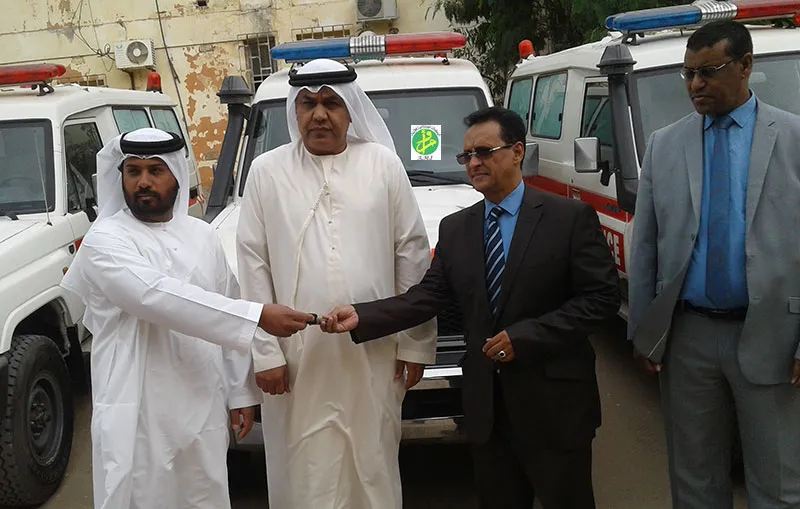 9 سيارات إسعاف هدية إماراتية لموريتانيا