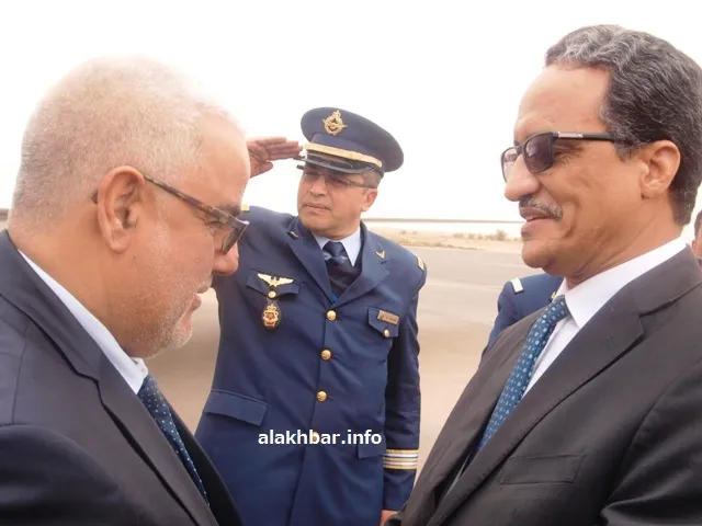 وزير الخارجية الموريتاني إسلك ولد إزيد بيه في استقبال رئيس الحكومة ا