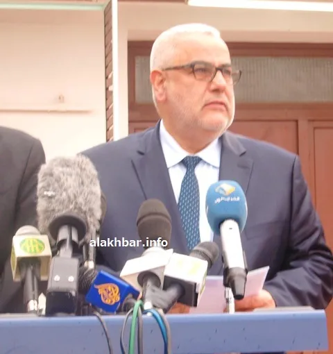 رئيس الحكومة المغربية عبد الإله بن كيران خلال نقطته الصحفية ظهر اليو