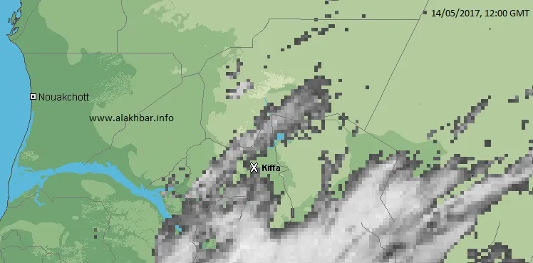 خارطة توزيع الأمطار أمس (الأخبار)