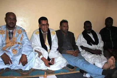 جانب من المؤتمر الصحفي لنقابات التعليم في نواذيبو والتي أمهلت المنط?