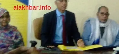 جانب  من  الاجتماع الذي عقده مدير الماراتون مع الصحفيين في نواذيبو/ ت?