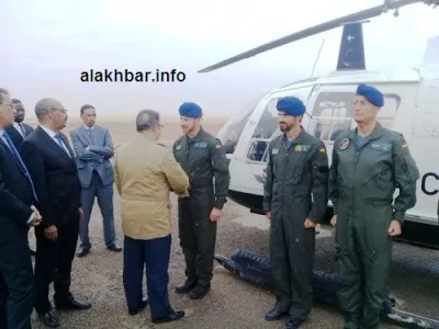 جانب من زيارة وزير الداخلية الإسباني والموريتاني في مدينة نواذيبو/ ت