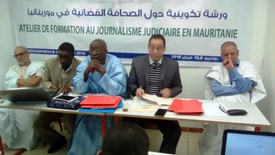 جانب من انطلاق الدورة التكوينية لصحافة نواذيبو حول الصحافة القضائية