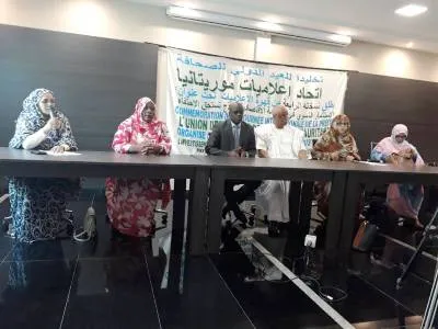 جانب من افتتاح نشاط اتحاد إعلاميات موريتانيا في مدينة نواذيبو مساء ا