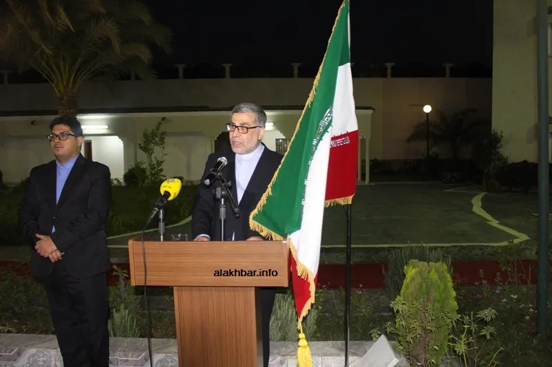 السفير الإيراني في نواكشوط محمد عمراني خلال كلمته في تخليد اليوم الع