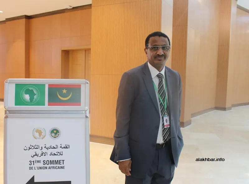 السفير ممثل موريتانيا الدائم في الأمم المتحدة با عثمان خلال حديثه لل