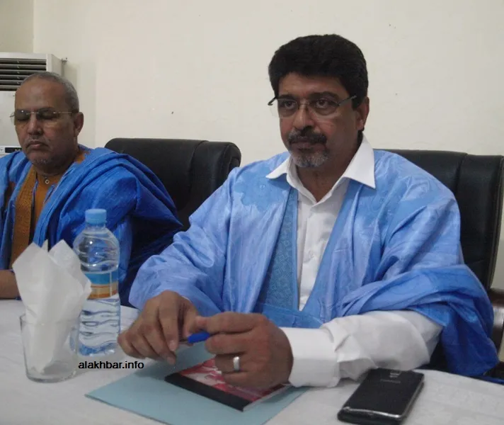 رئيس الحزب الحاكم سيد محمد ولد محم خلال نشاط سابق للحزب (الأخبار - أرش