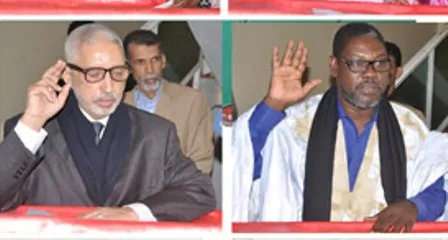 ديدي ولد بونعامه رئيس اللجنة الوطنية المستقلة للانتخابات ونائبه عثم
