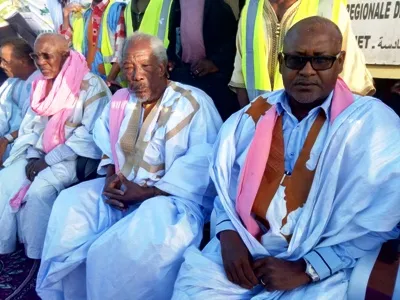 جانب من واجهة مهرجان التحالف مساء اليوم في نواذيبو/ تصوير الأخبار