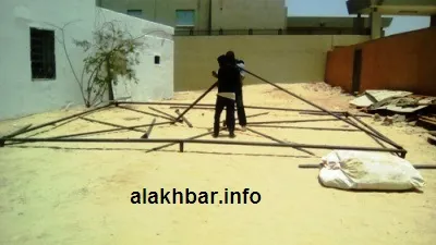جانب من الاستعداد في حزب الغد في نواذيبو / تصوير الأخبار