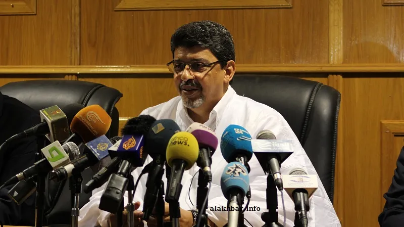 رئيس حزب الاتحاد من أجل الجمهورية سيدي محمد ولد محم خلال المؤتمر الص?