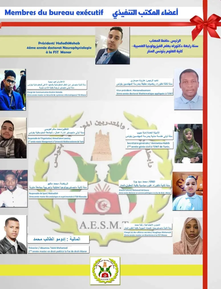 أعضاء المكتب الجديد للرابطة واختصاصاتهم الدراسية