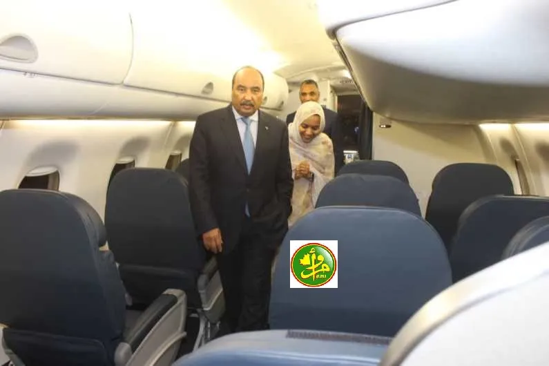 ولد عبد العزيز على متن الطائرة الجديدة إيذانا ببدء استغلالها (وما)