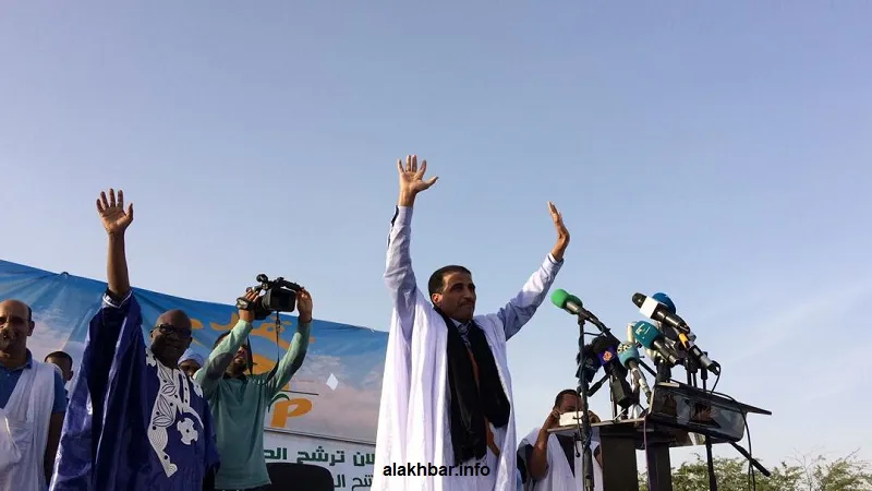 ولد مولود خلال إعلان ترشحه أمس السبت (الأخبار)