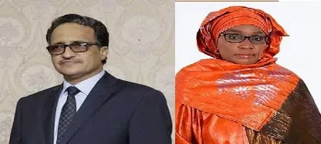 البرلمانية كاديتا مالك جالو، والسفير إسلك أحمد إزيد بيه