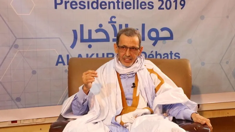 رئيس اللجنة المستقلة للانتخابات محمد فال ولد بلال خلال مشاركته في بر
