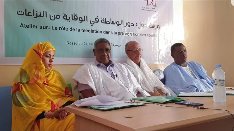 منصة افتتاح النشاط المنظم في مدينة روصو جنوبي موريتانيا