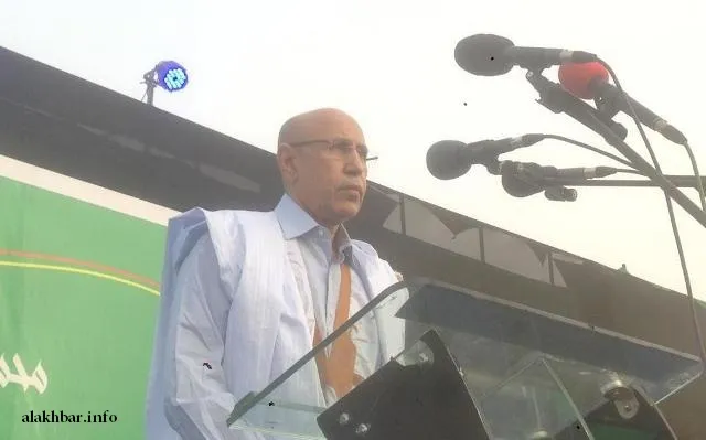 الرئيس الجديد للبلاد محمد ولد الغزواني خلال خطاب إعلان ترشحه فاتح ما