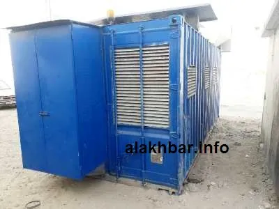 أحد المولدات التي تم جلبها ضمن خطة مؤقتة عند الشركة للقضاء على الانق?