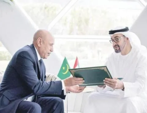 ولد الغزواني وابن زايد في لقاء سابق ـ (أرشيف)