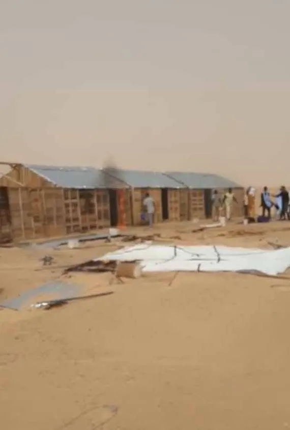 جانب من الأكواخ التي سبق وأن أحرقت في الشامي/ أرشيف الأخبار