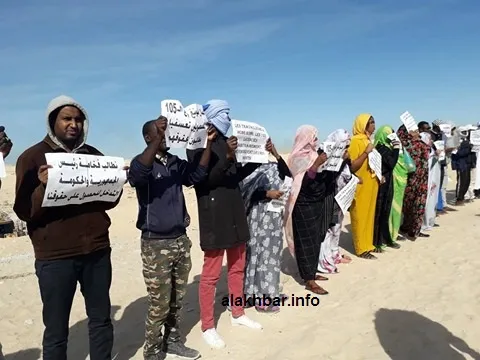 جانب من الوقفة الإحتجاجية زوال اليوم أمام الشركة الصينية بولي هوندو?