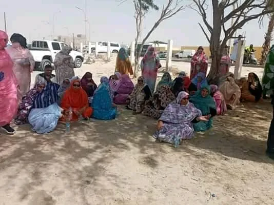 جانب من الوقفة الاحتجاجية أمس في نواذيبو/ الأخبار