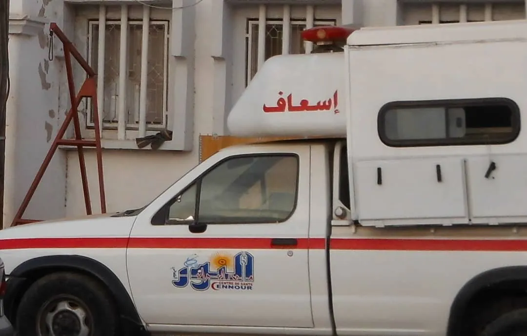 سيارة إسعاف تابعة لمركز النور الصحي
