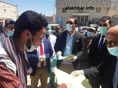 جانب من اشراف السلطات الإدارية والصحية زوال اليوم على خروج الدفعة ال