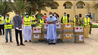 جانب من اشراف العمدة المساعد لبلدية نواذيبو على حفل انطلاقة التقسيم/