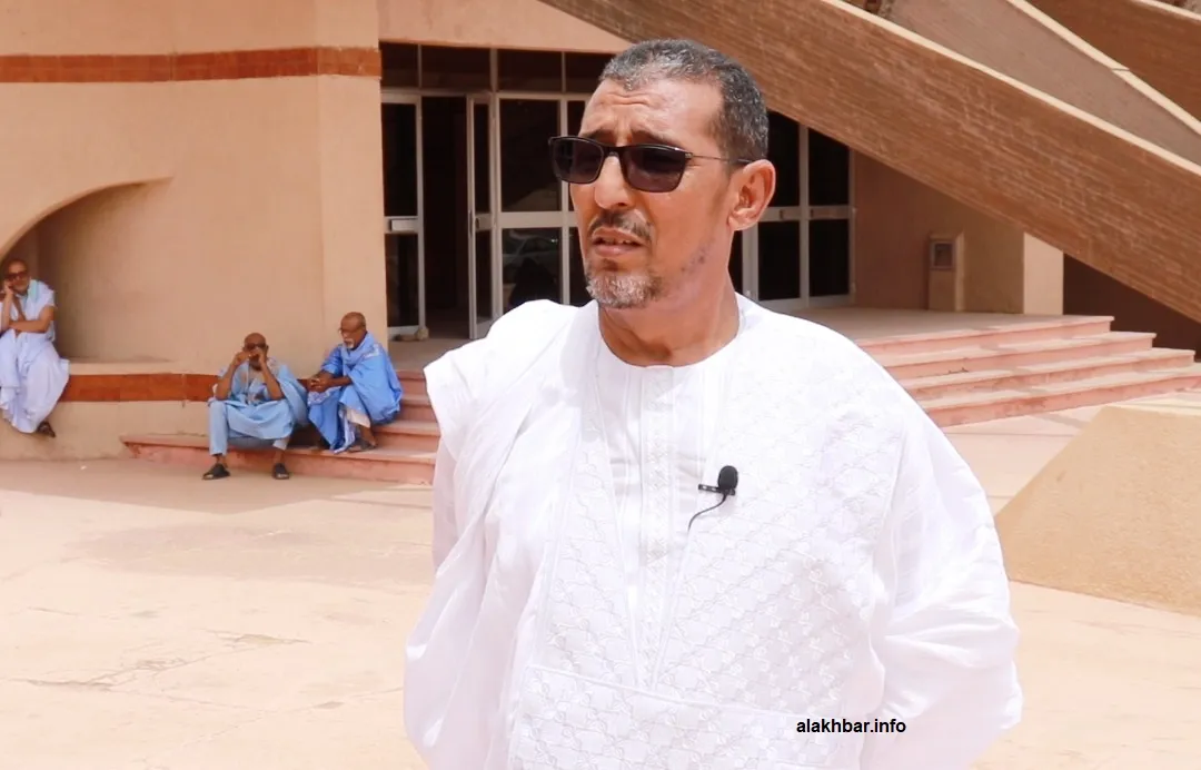 المترشح لمنصب نقيب المحامين الأستاذ محمد أحمد الحاج سيدي خلال حديثه 