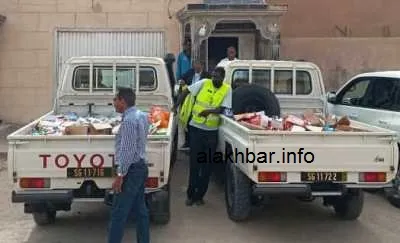 جانب من المواد المصادرة من الأسواق في نوذيبو/ الأخبار