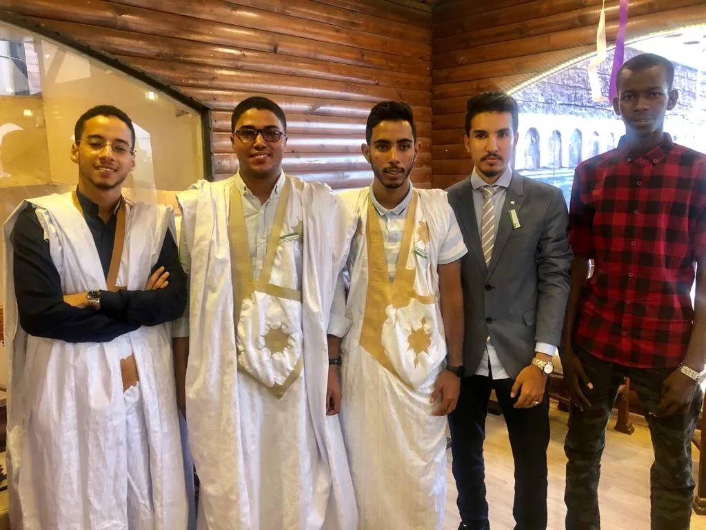 بعض أعضاء المكتب التنفيذي الجديد لاتحاد الطلبة الموريتانيين في السو