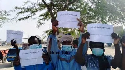 جانب من احتجاجات السماكين في نواذيبو/ الأخبار