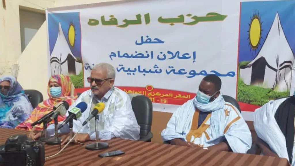رئيس الحزب محمد ولد فال خلال النشاط اليوم 