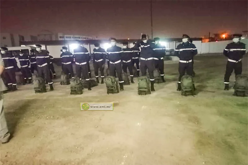 الفوج في مطار نواكشوط في طريقه إلى المغرب (وما)