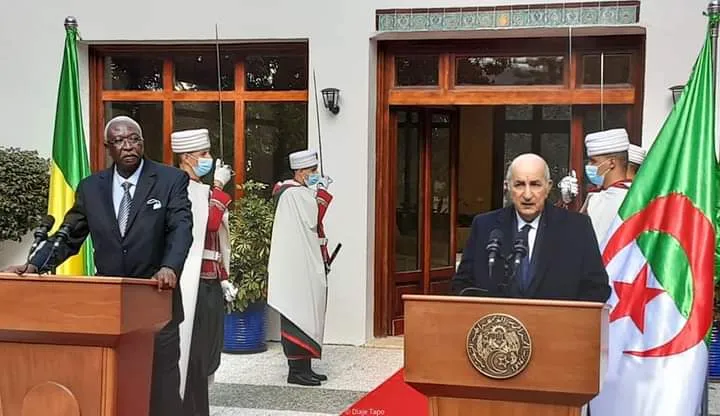 الرئيسان الجزائري عبد المجيد تبون والمالي باه نداو
