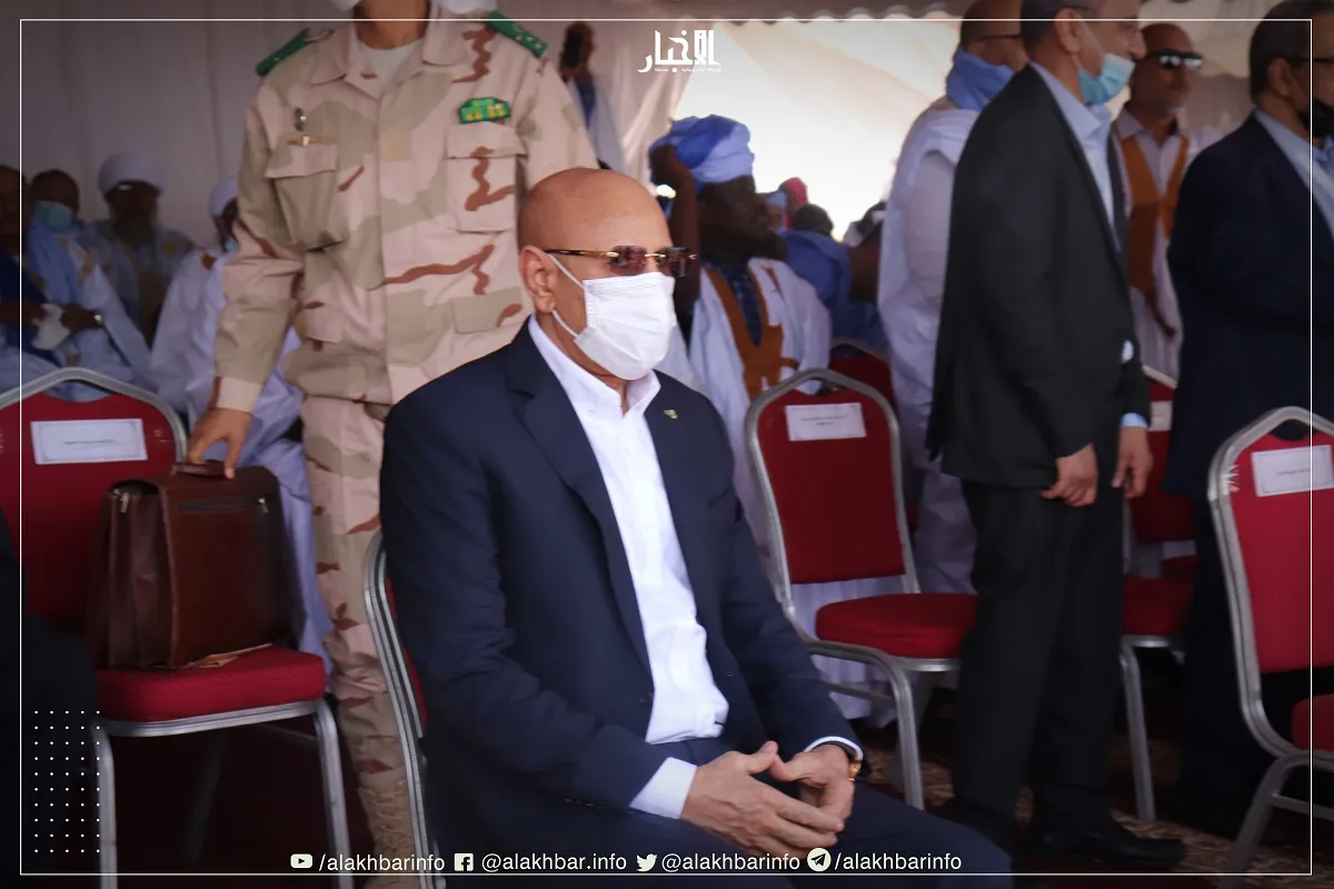 الرئيس محمد ولد الغزواني خلال حفل افتتاح الموسم الزراعي 2021 - 2022 (الأخ?