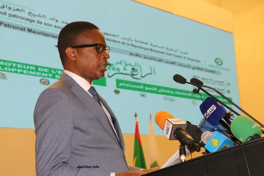الوزير الأول محمد بلال مسعود خلال خطابه اليوم في افتتاح المؤتمر (الأ?
