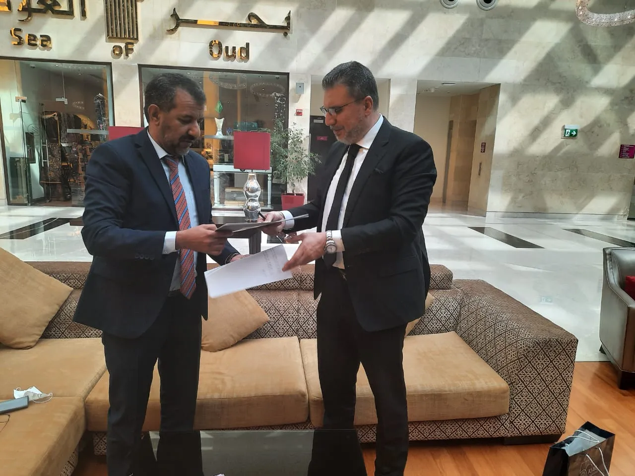 المدير العام لاتحاد إذاعات الدول الاسلامية أ. عمرو الليثي، والمدير ا