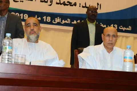 منسق تيار راشدون الشيخ عبد الفتح سيدي عبد القادر مع الرئيس محمد ولد ا