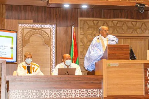 رئيس البرلمان الشيخ ولد بايه خلال اختتام الدورة البرلمانية (وما)