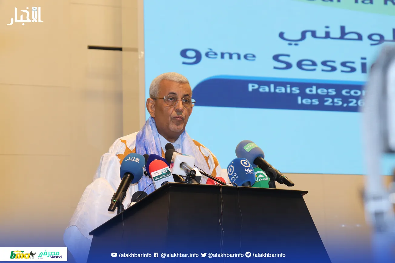 رئيس حزب الاتحاد من أجل الجمهورية سيدي محمد ولد الطالب أعمر خلال خطا?