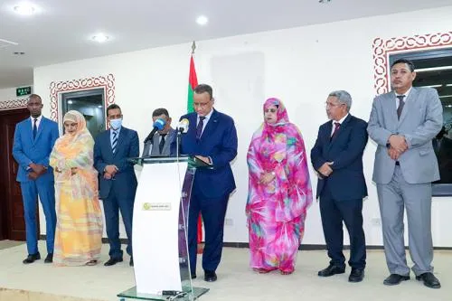 وزير الخارجية الموريتاني إسماعيل ولد الشيخ أحمد خلال نقطة صحفية الي?