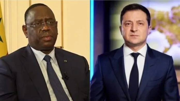 guerre-en-ukraine-le-president-zelensky-joint-macky-sall-au-telephone