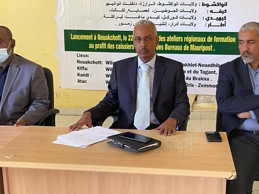 المدير العام للشركة علي ولد عيسى خلال إعلان انطلاقة الورش التكوينية 