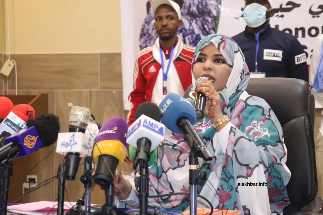 بنت خيطور خلال مؤتمر صحفي مساء اليوم (الأخبار)