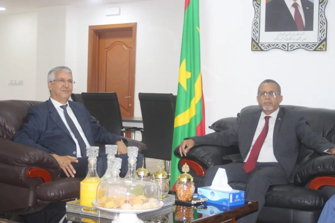 وزير الزرعة الموريتاني خلال مباحثاته مع نظيره المغربي
